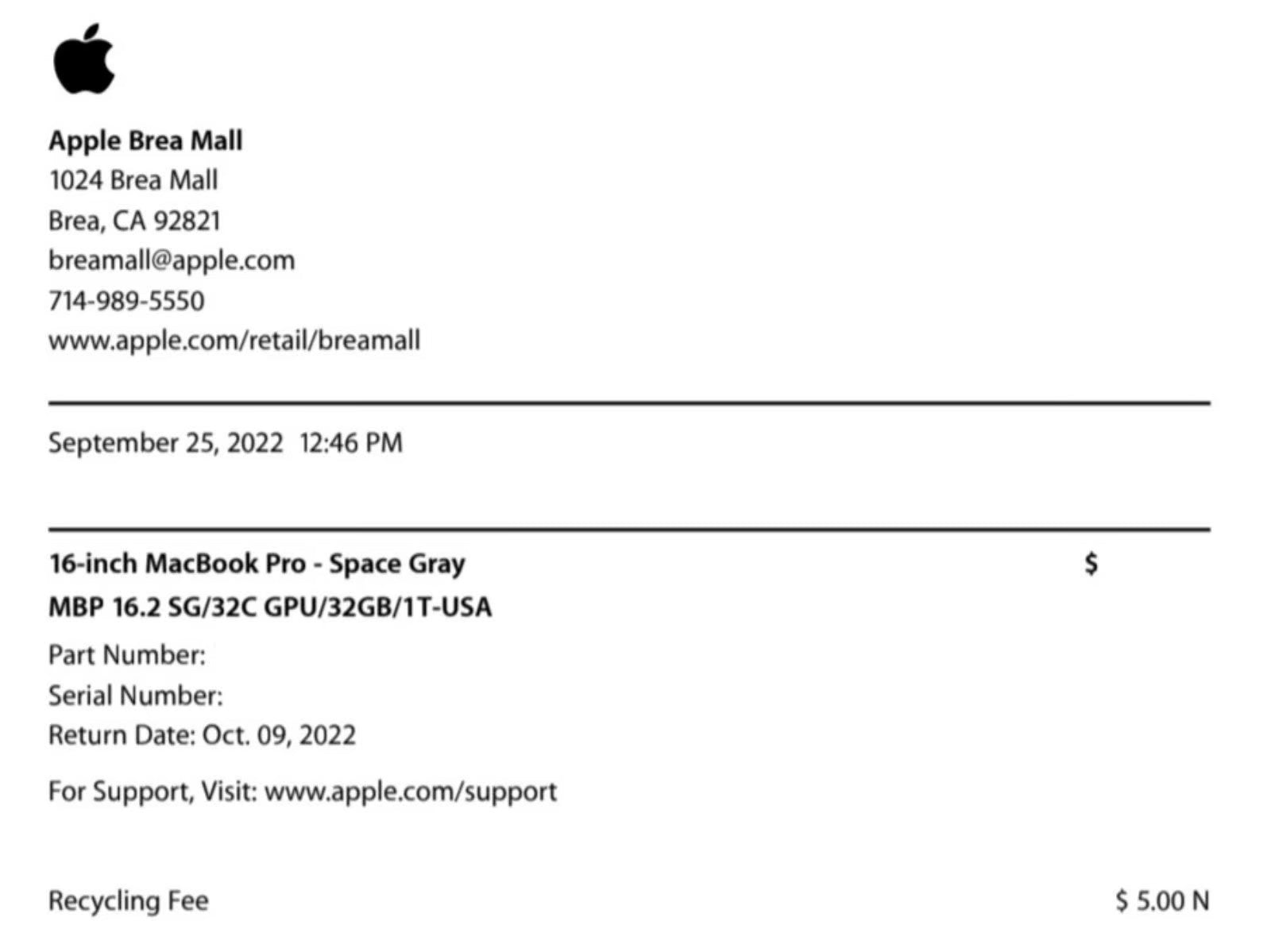 MacBook Pro M1 Max 16in 32GB 1TB Space Gray 5N52