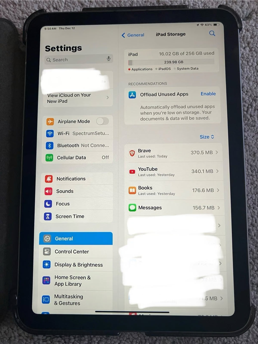 ipad mini 6th generation 256gb WiFi and Cellular 5M53