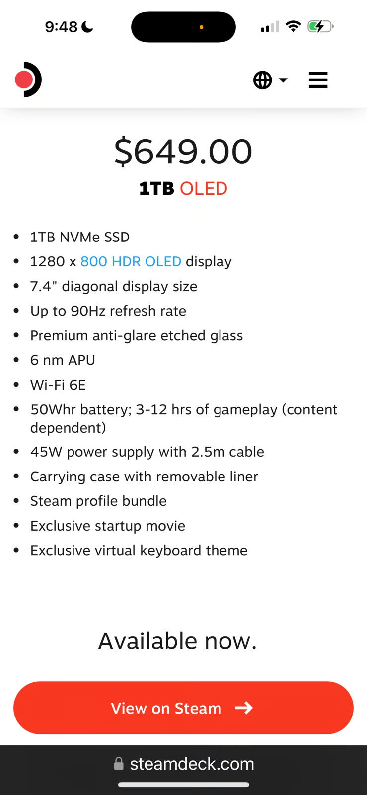 Steam Deck OLED 9T35