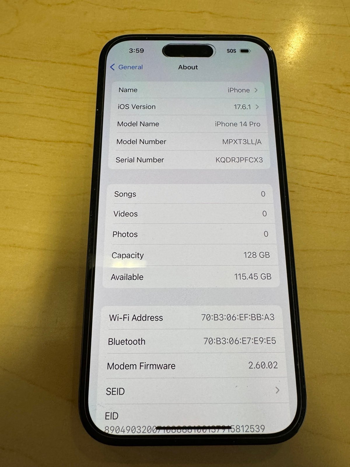 Apple iPhone 14 Pro 128GB (Unlocked) 7Z89