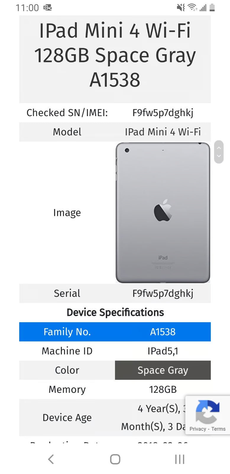 iPad mini 4 1Q18