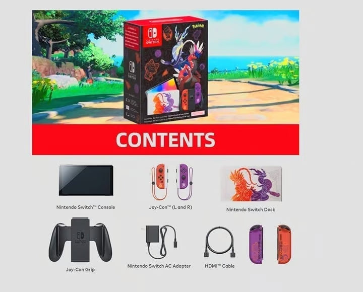 Nintendo Switch OLED Model Scarlet & Violet Edition 1J83