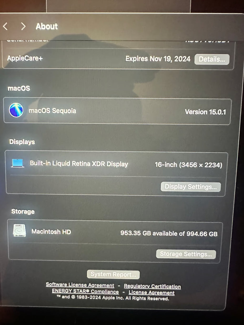 Apple Macbook Pro 16in.  M1 Max 3.2 GHz  1TB SSD 9V77