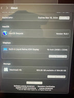 Apple Macbook Pro 16in.  M1 Max 3.2 GHz  1TB SSD 9V77