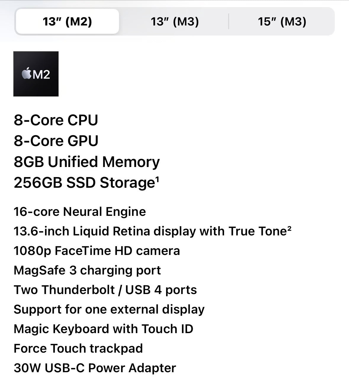 Apple Macbook Air 13in.  M2 9Q89