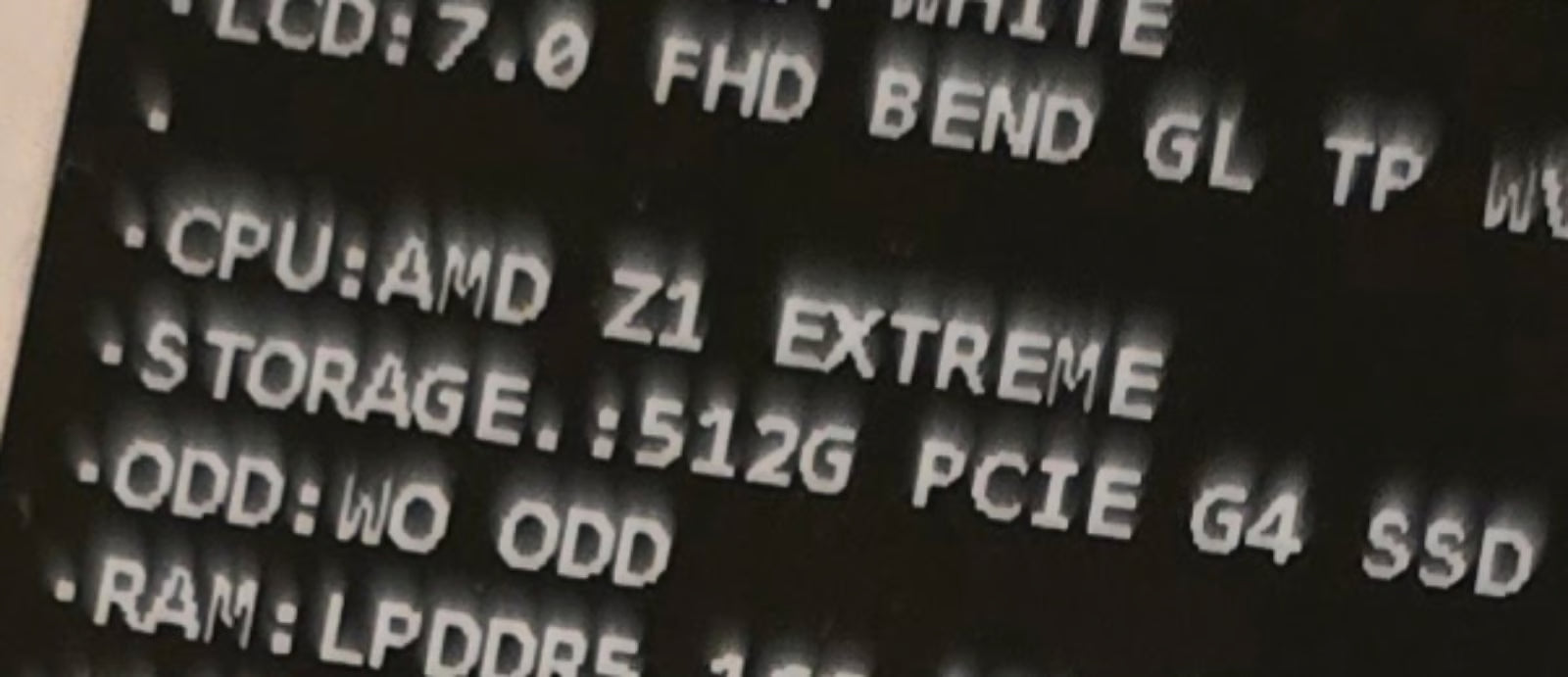 ASUS rog ally z1 extreme 3A75