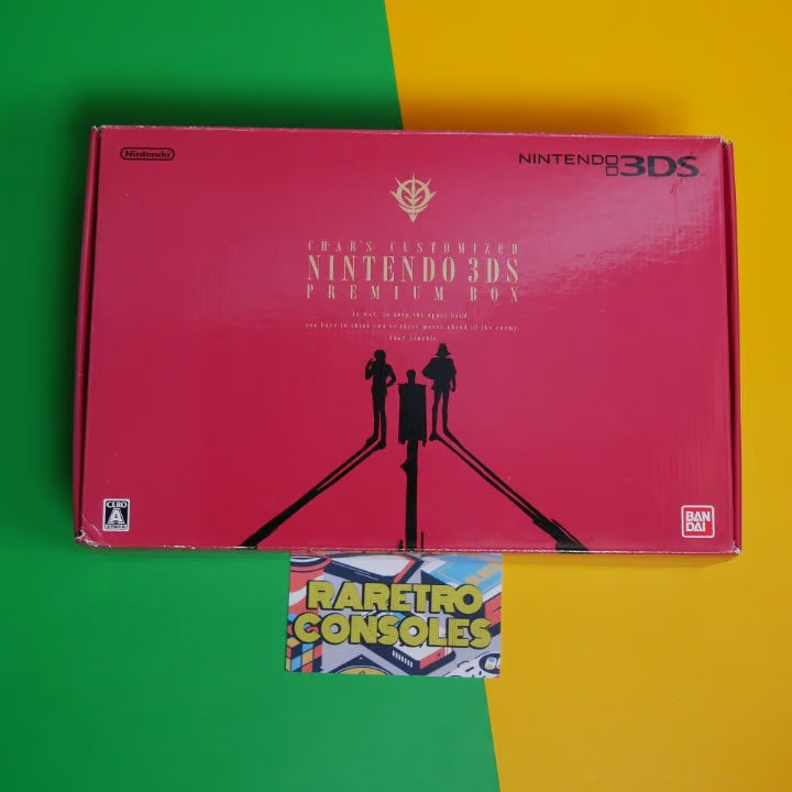 Nintendo 3DS Gundam Char Customized W/ 32GB, Charger, Stylus & 60+ Games