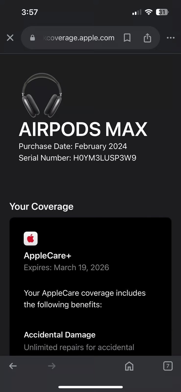 Apple AirPods Max with Smart Case in Space Gray 2A37