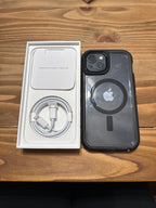 iPhone 14  midnight (edited color) with Otterbox case and charger UNLOCKED 9K71