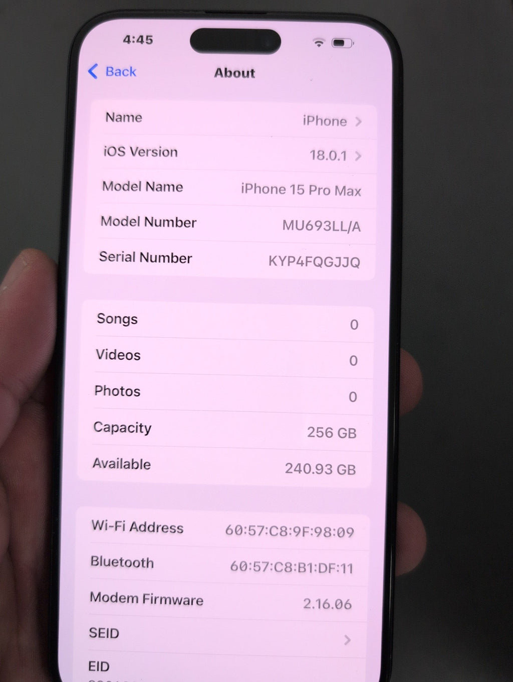 iPhone 15 pro max unlocked! 3N26