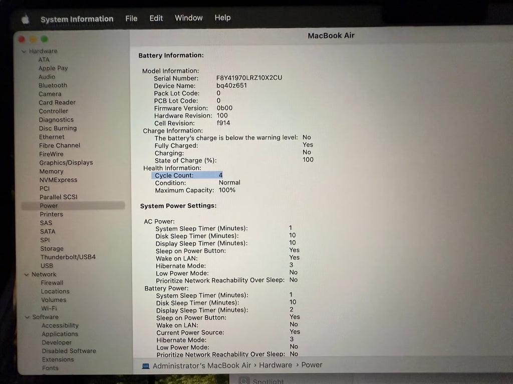 13鈥?Apple MacBook Air M3 Laptop (Midnight) + Warranty 3F56