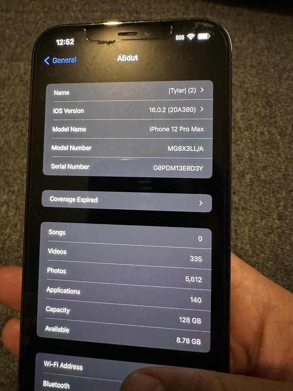 Apple iPhone 12 Pro Max 128 GB in Graphite for AT&T 1J63