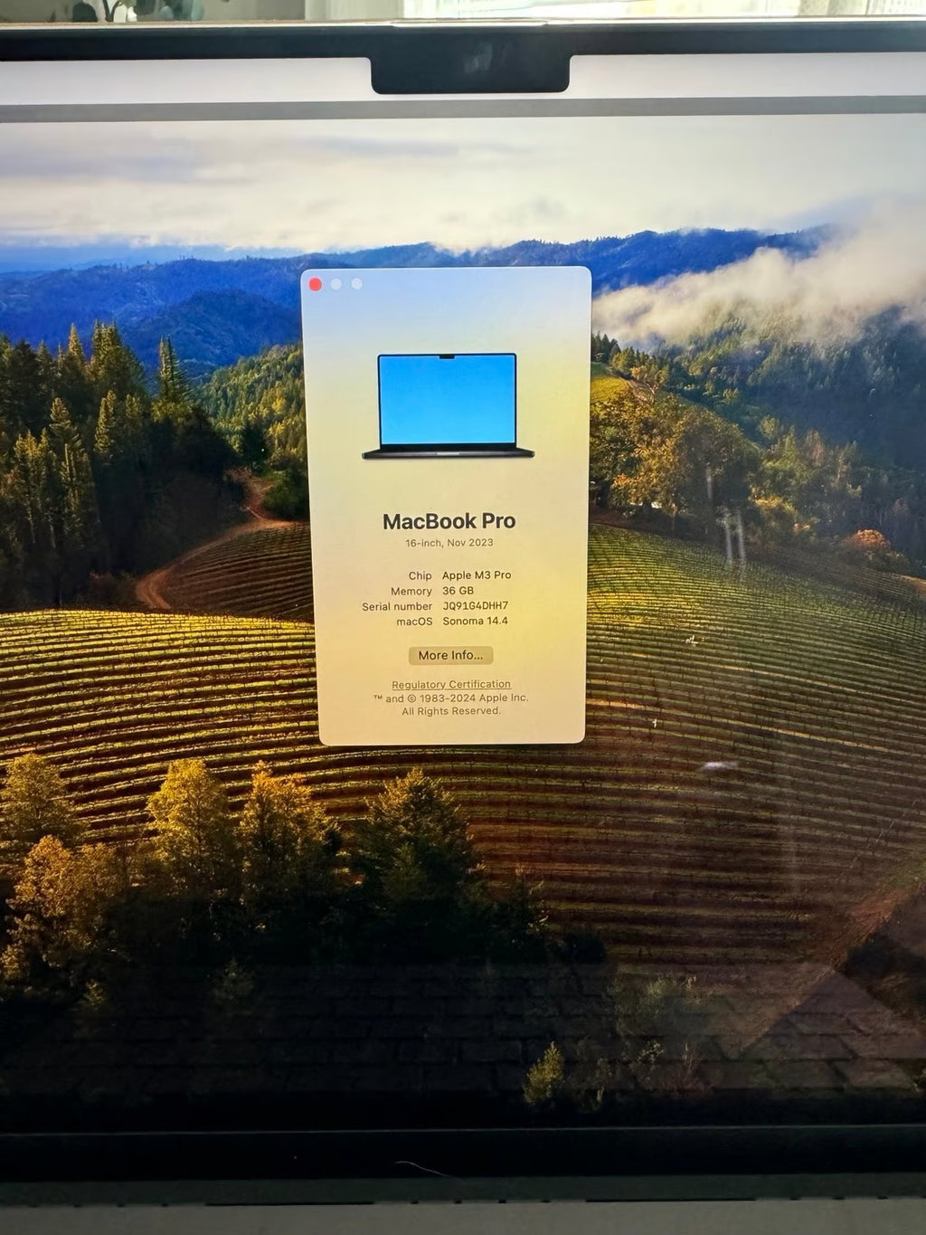 Apple MacBook M3 Pro 16 inch Space Black 2X86