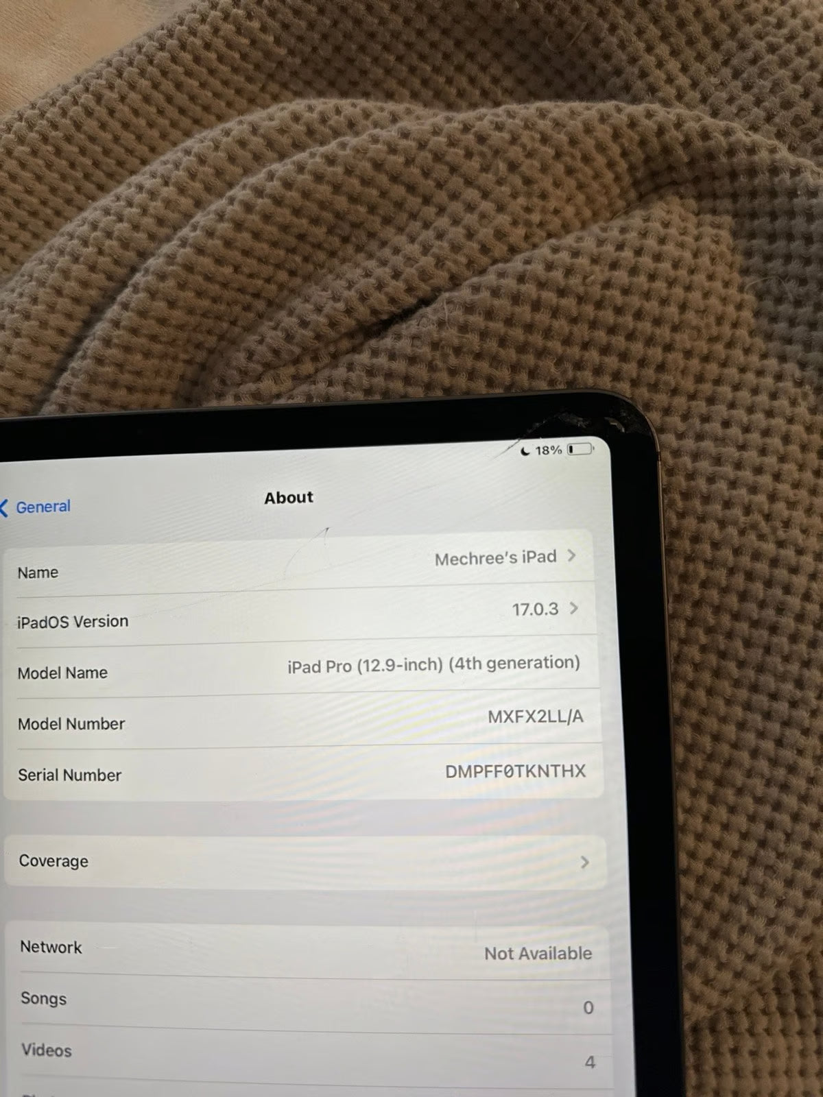 Apple iPad Pro 4th Generation 12.9 WiFi+Cellular 8L81