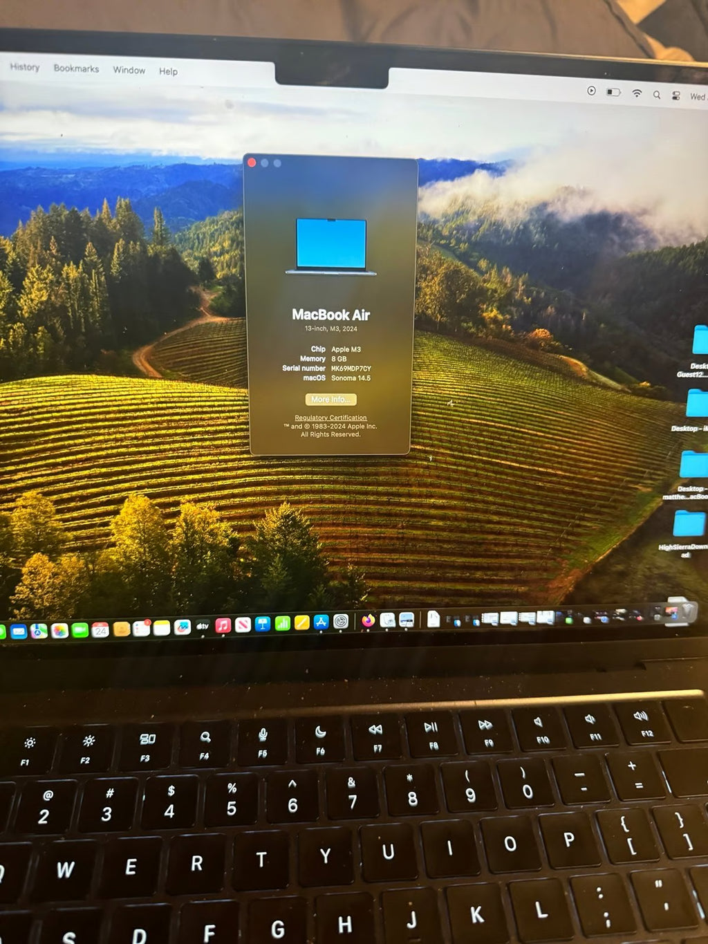 m3 MacBook Air 13 8GB 256SSD blue 2024 1M18