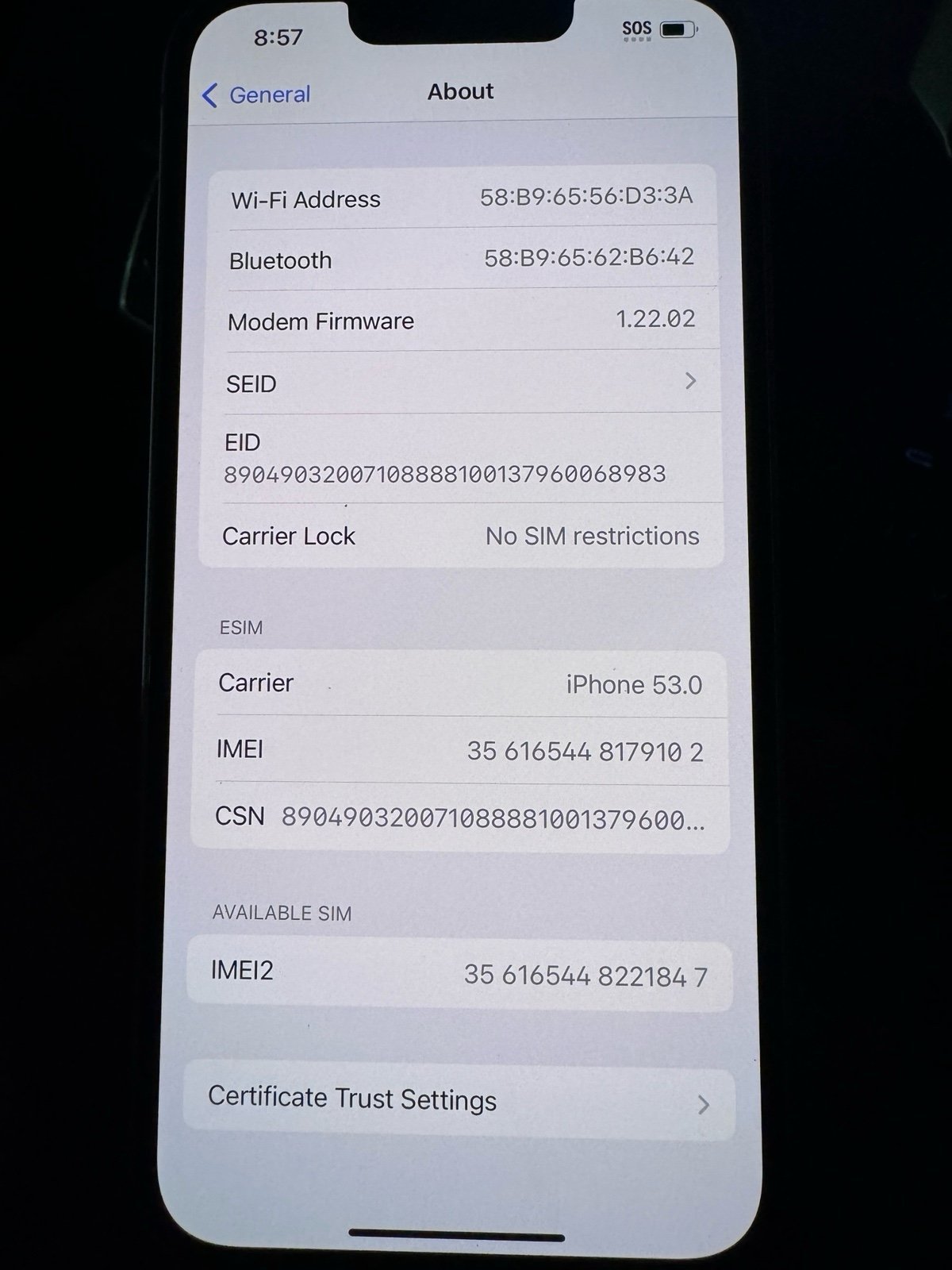 Apple iPhone 14 128 GB in Purple Unlocked 9G36