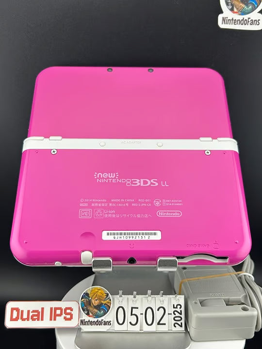 Dual IPS/ New 3DS XL Pink w 128GB SD Card/Near Mint/ 1312/ US Seller