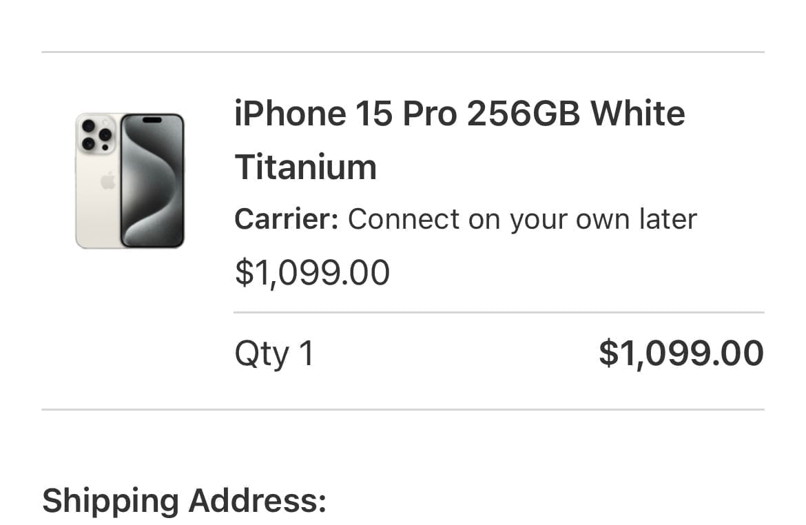 iphone 15 pro 256gb unlocked + charger 2S83