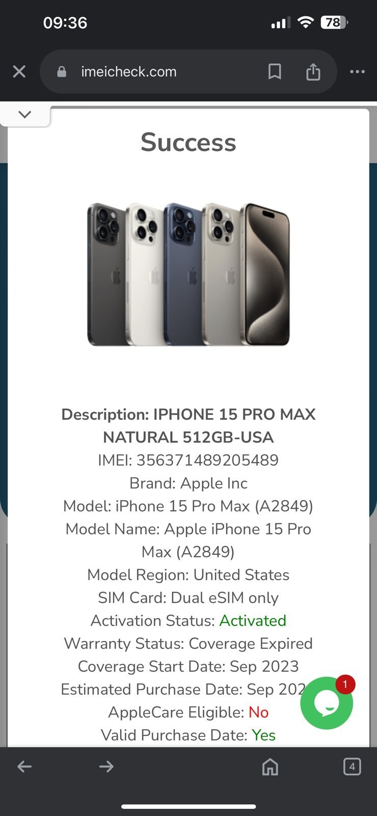 Unlocked iPhone 15 pro max 512gb 2T95
