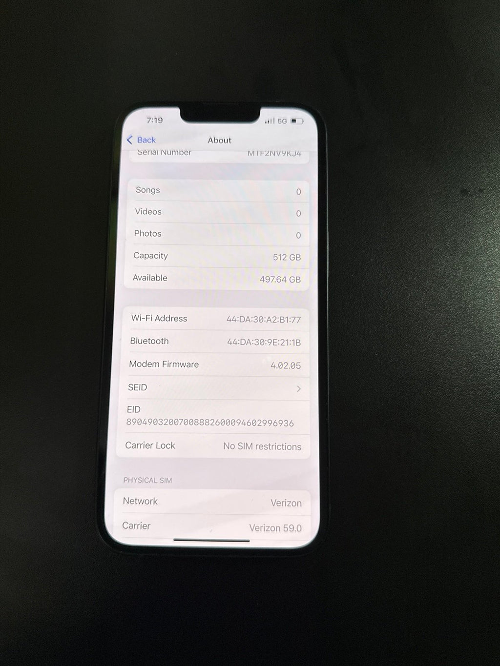 Apple iPhone 13 512 GB - unlocked 3O72