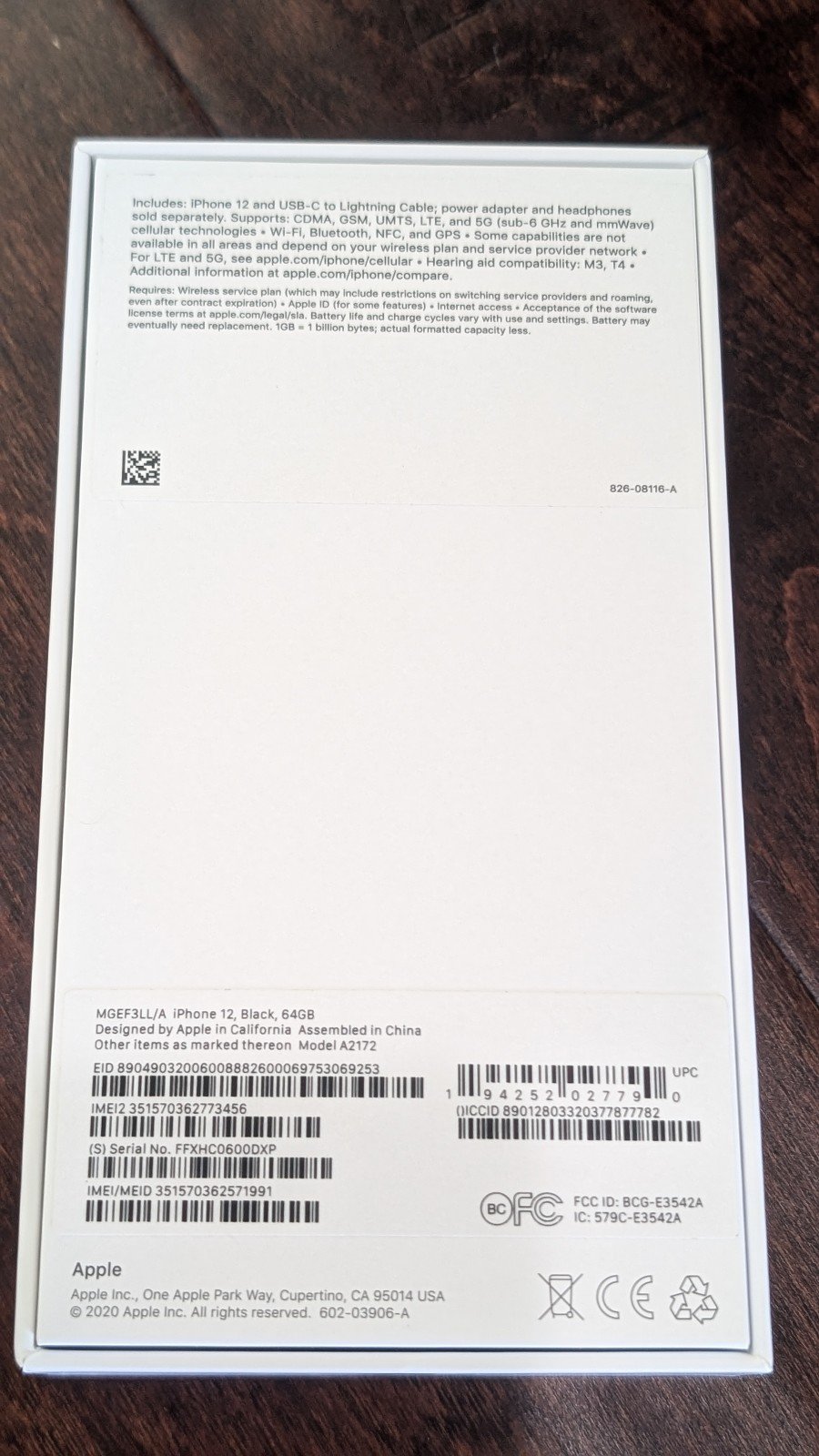 Apple iPhone 12 64GB in Black for AT&T (NEW) 5T59