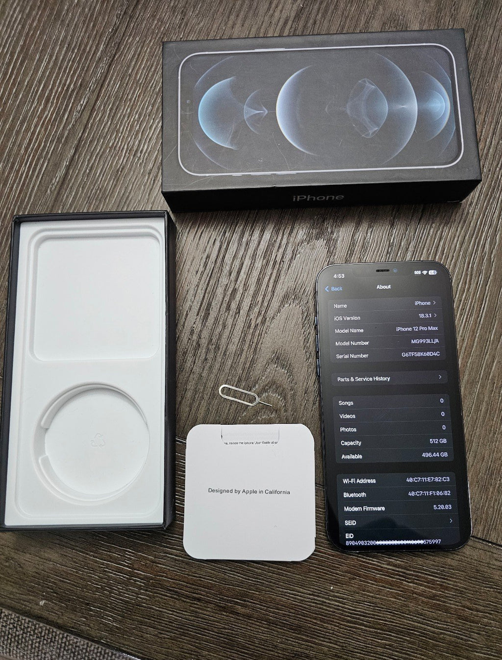 Iphone 12 Pro Max - 512GB - Factory Unlocked -Blue 6F96