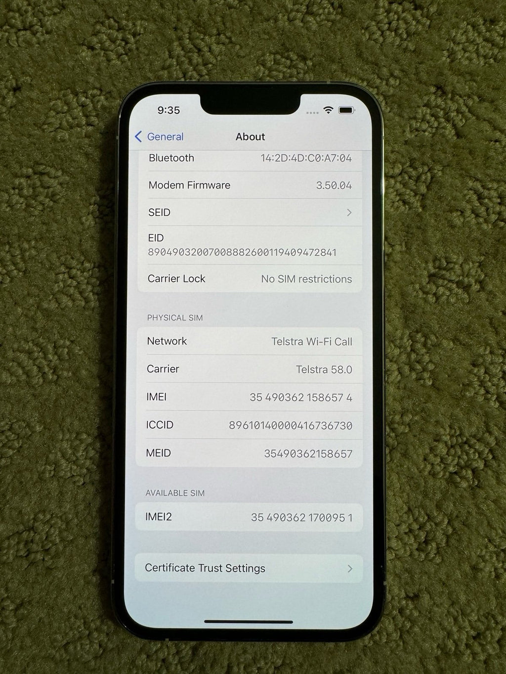 iPhone 13 Pro 256 GB Unlocked Silver 1Z85