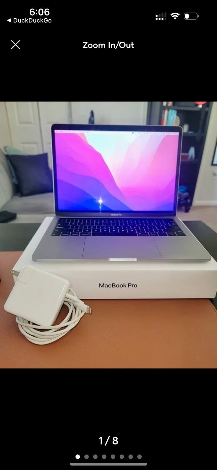 Macbook Pro 13"" 2019 i7 1.7ghz 8gb 250 gb touchbar 6D96