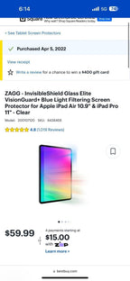 Apple iPad Air 5th Generation 64 GB in Purple 6L91