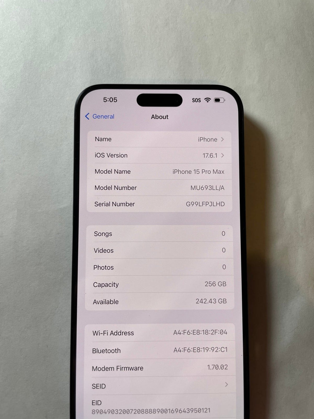 iPhone 15 Pro Max 256Gb Unlocked 3Q39