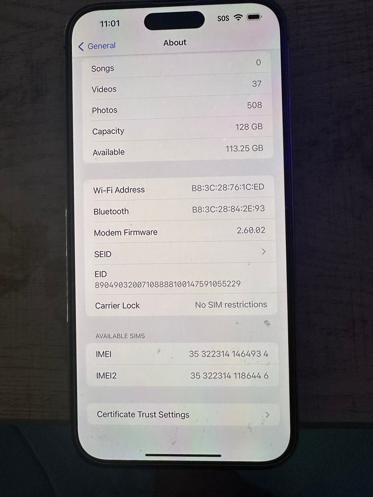 Apple iPhone 14 PRO MAX PURPLE 5Z87