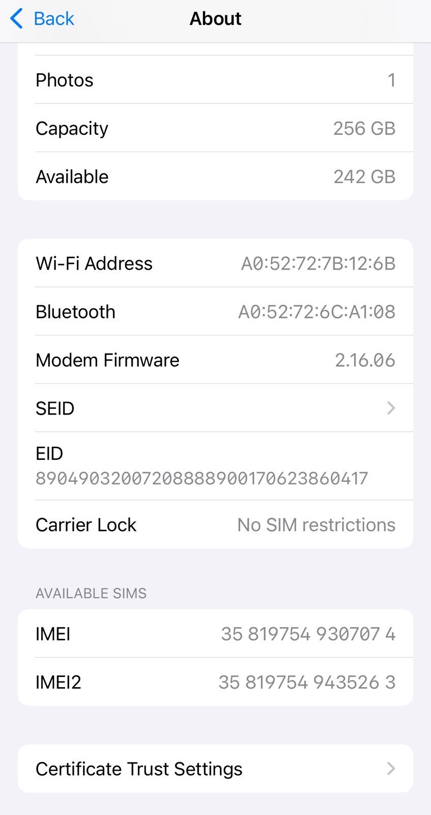 iPhone 15 Pro 256Gb - White Titanium - Fully Unlocked 7J75