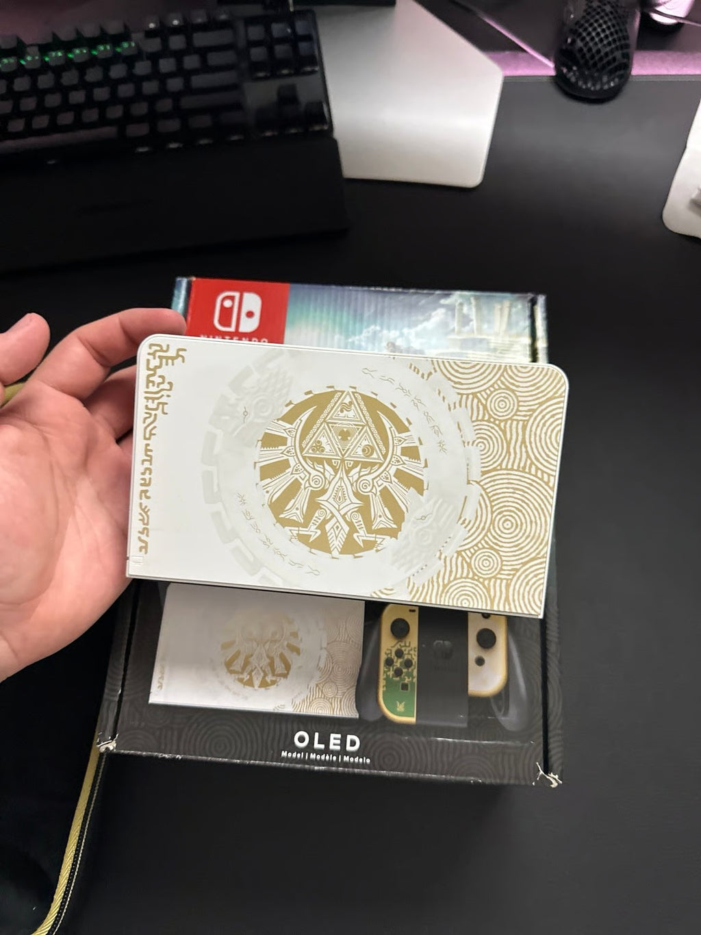 Nintendo Switch legend of Zelda tears of the kingdom OLED console 9R29