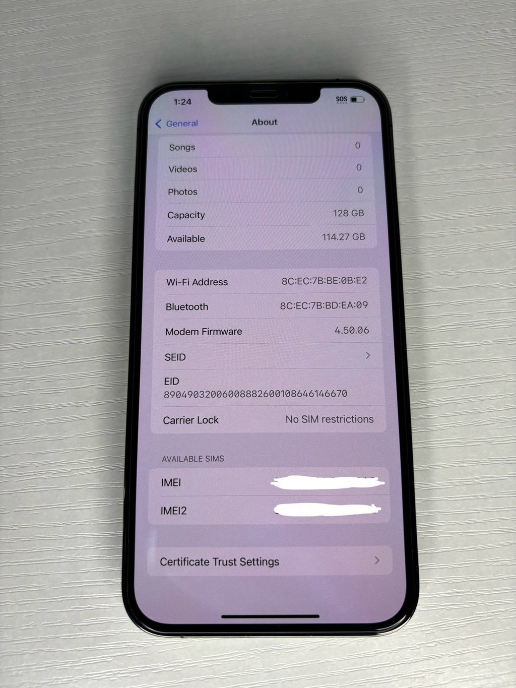 Apple iPhone 12 Pro Max 5G 128GB Factory Unlocked (Excellent Condition) 5R15