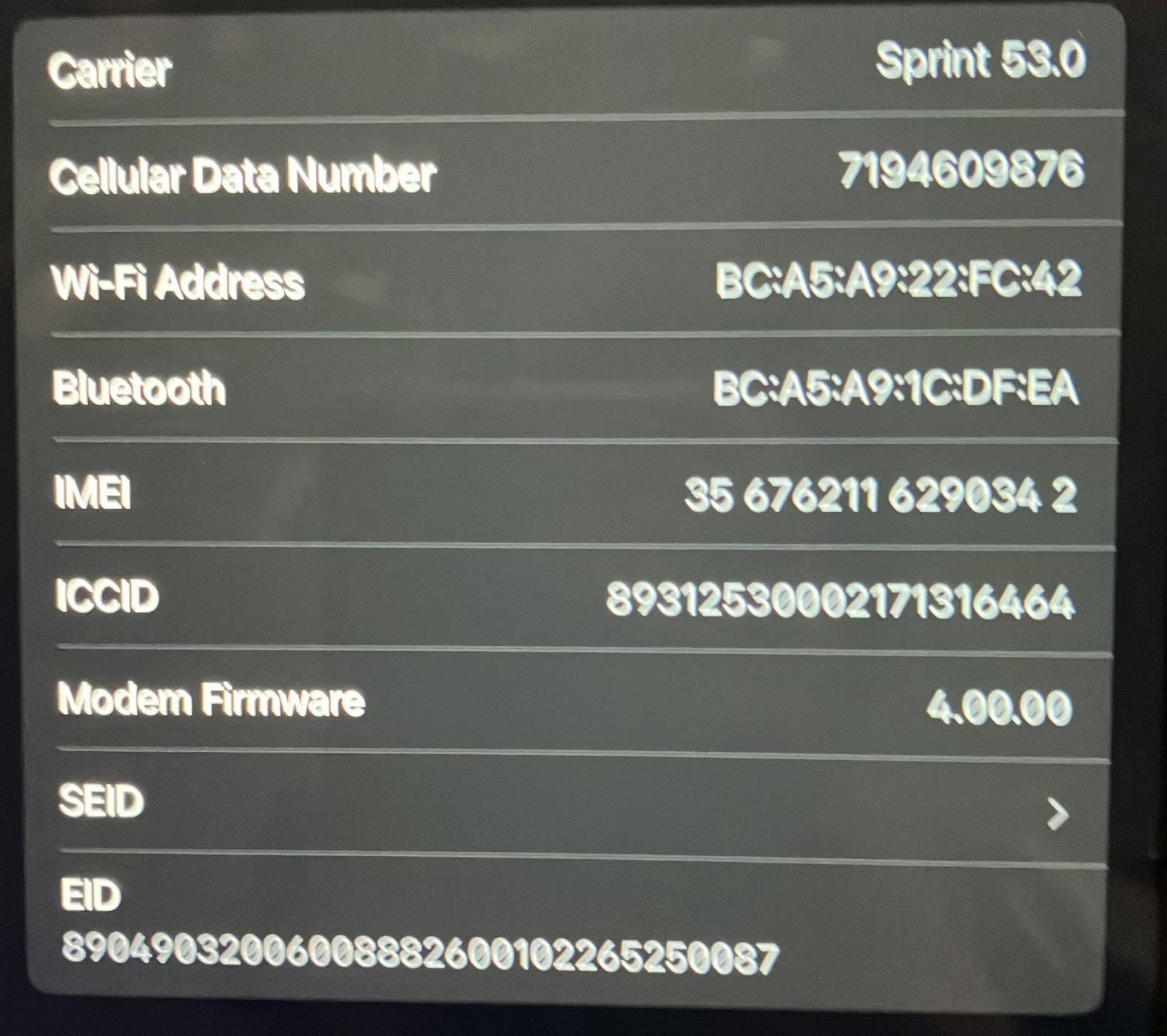 iPad Air 4th Generation 1L28