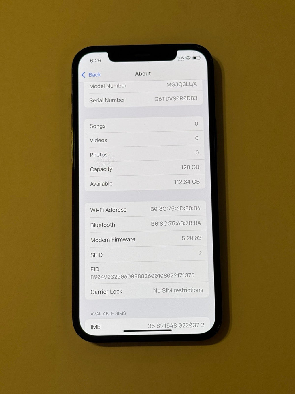 Apple iPhone 12 Pro 128GB Pacific Blue Unlocked 7Z62