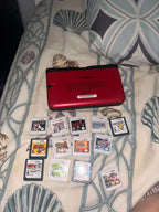 Nintendo 3ds xl with case, charger and 13 games