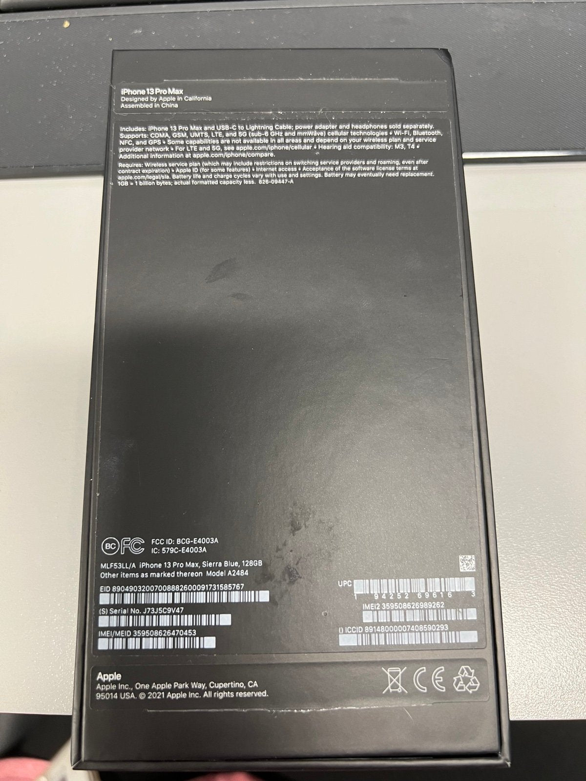 Apple iPhone 13 Pro Max 128 GB in Sierra Blue 9C59