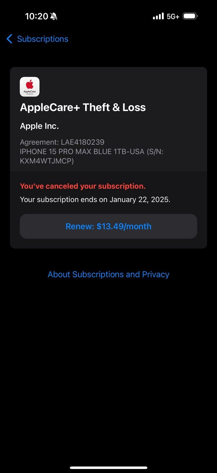 iPhone 15 Pro Max (Unlocked) 1TB Blue Titanium 8Z35