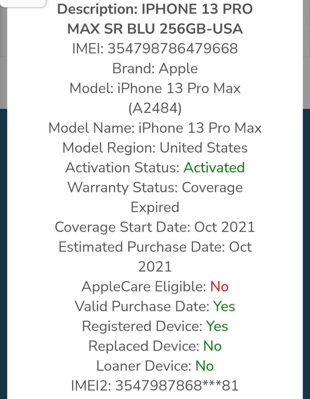 Apple iPhone 13 Pro Max 256GB Unlocked (Cracked Back)+Sony linkbuds 2Q66