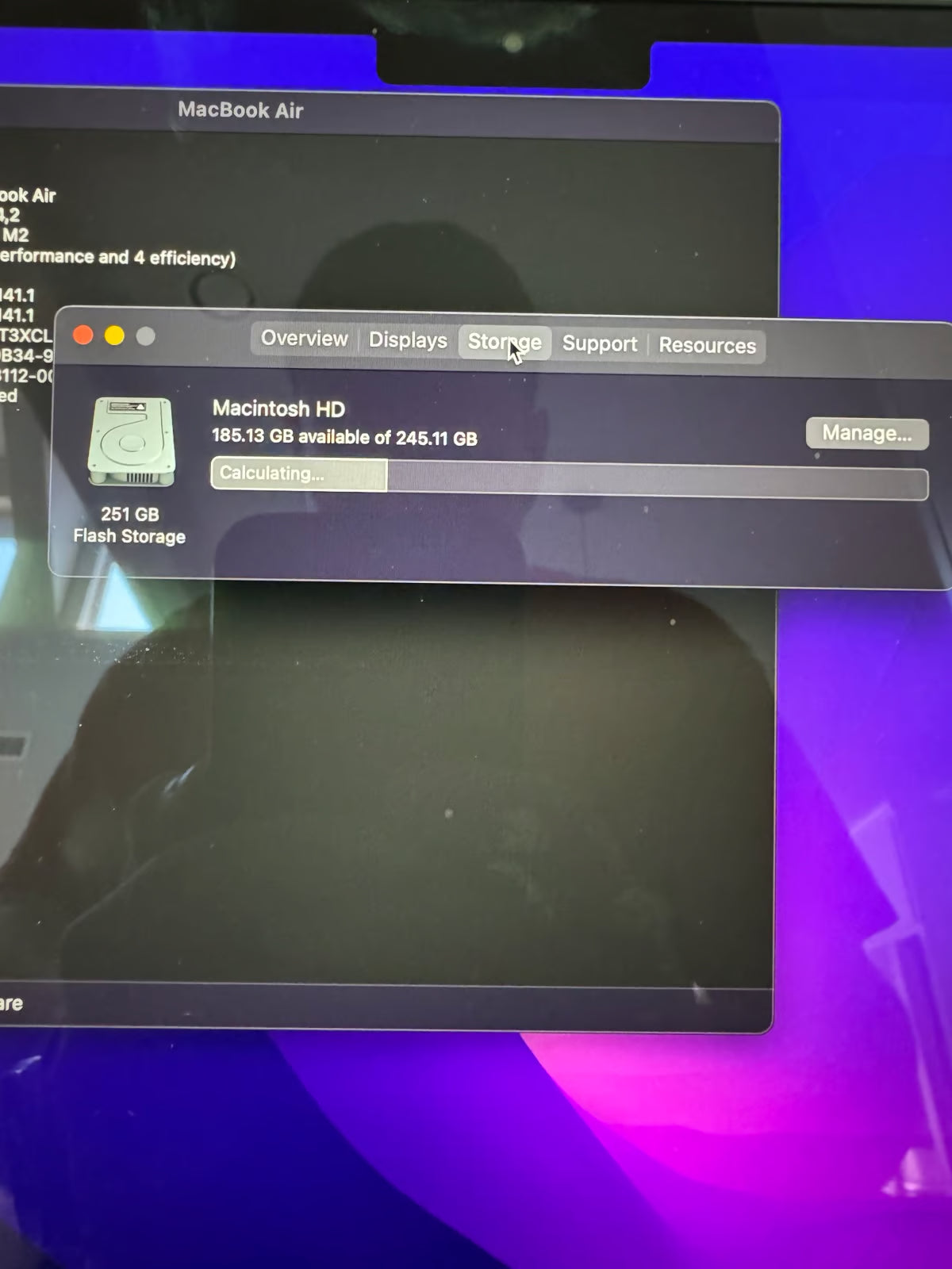 Apple Macbook Air 13in.  M2 3.49 GHz  256GB SSD 8G86