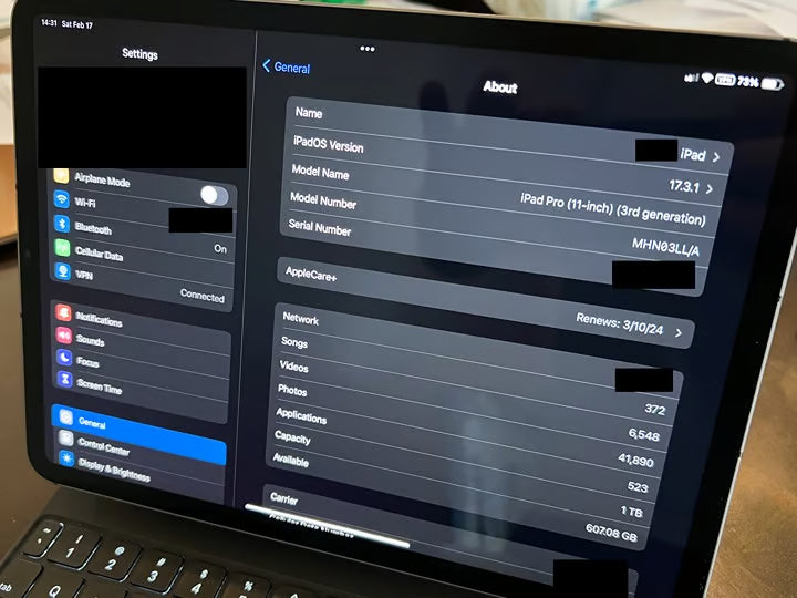 Apple iPad Pro 11"" 3rd Gen with 1TB Storage and M1 CPU (second-to-latest gen) 2T68