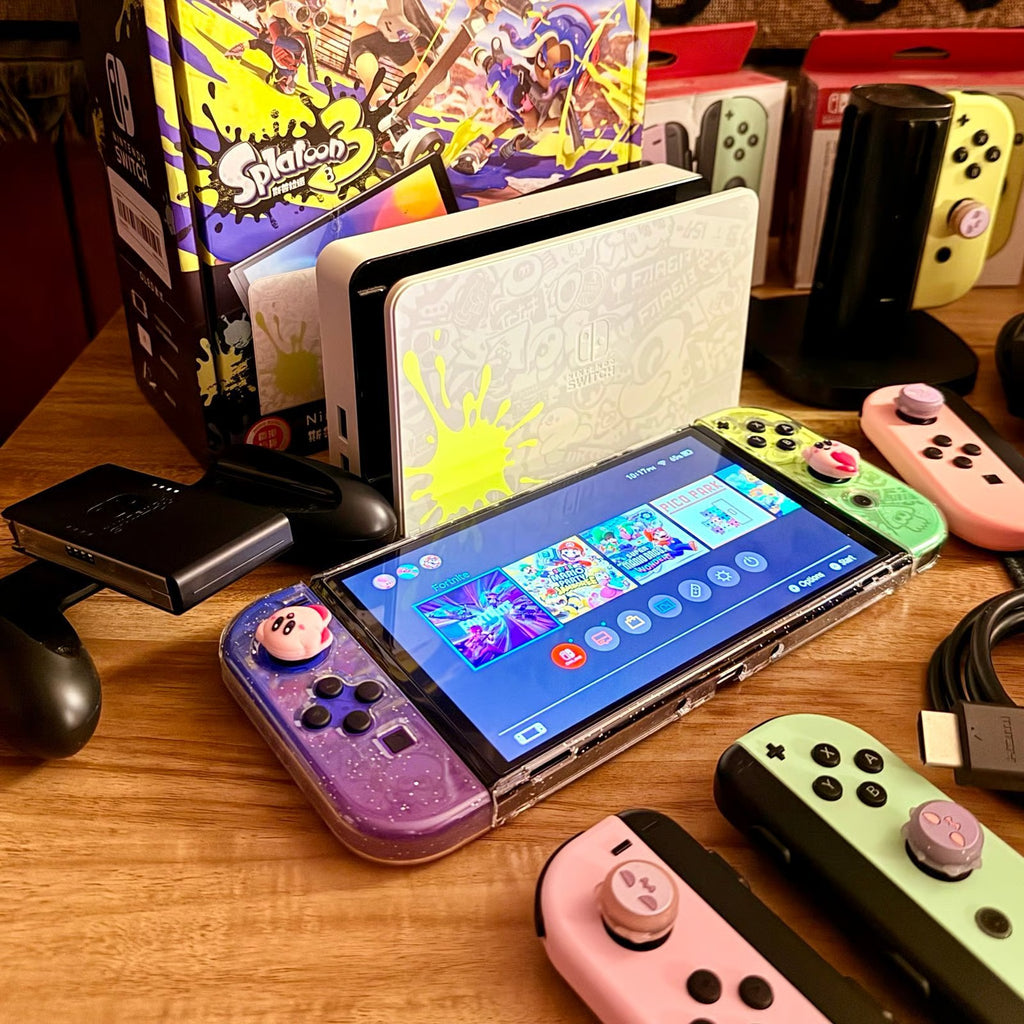 Nintendo Switch Splatoon OLED with EXTRAS!! 3M67