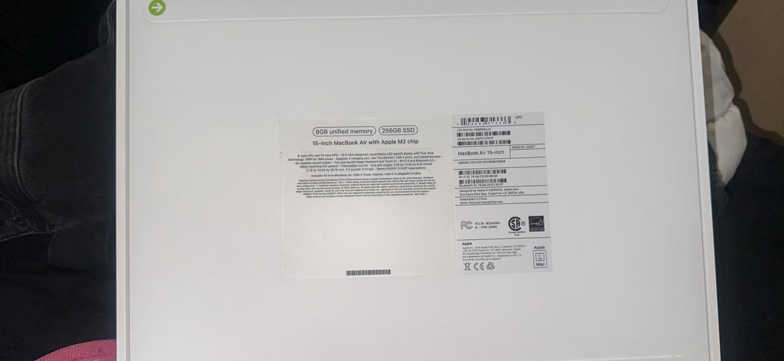 macbook air m2 15 inch 8Y71