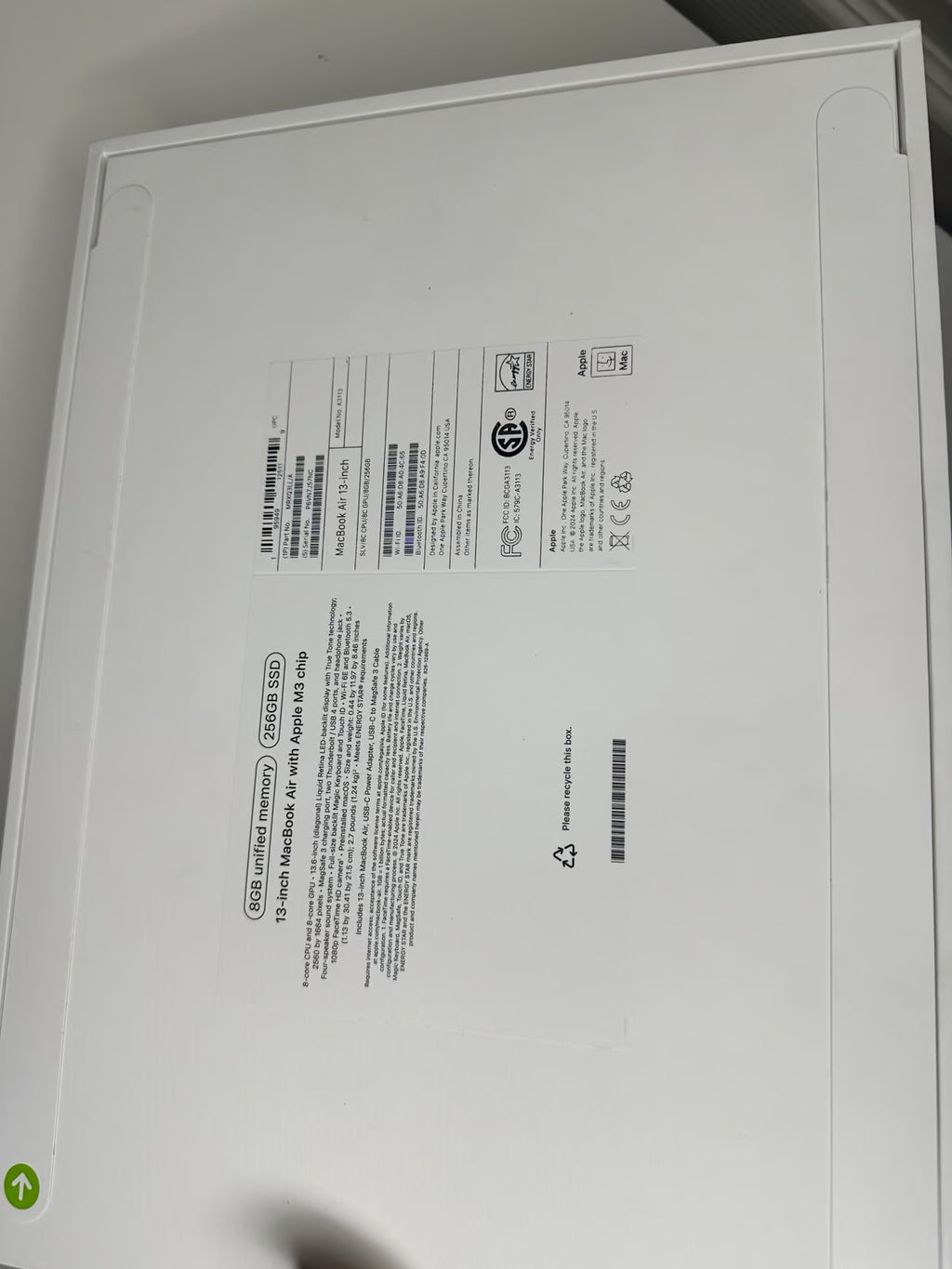 MacBook Air m3 13inch 6P29