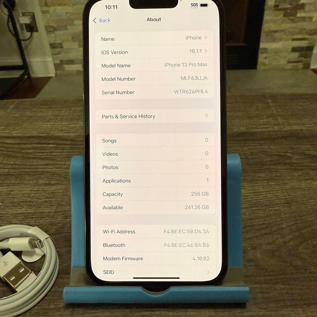 Unlocked Apple iPhone 13 Pro Max 256GB Graphite 3O22