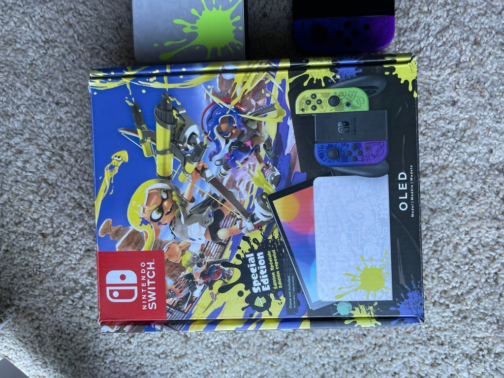 Nintendo Switch OLED Splatoon Limited Edition with Pokemon Violet Game 9O39