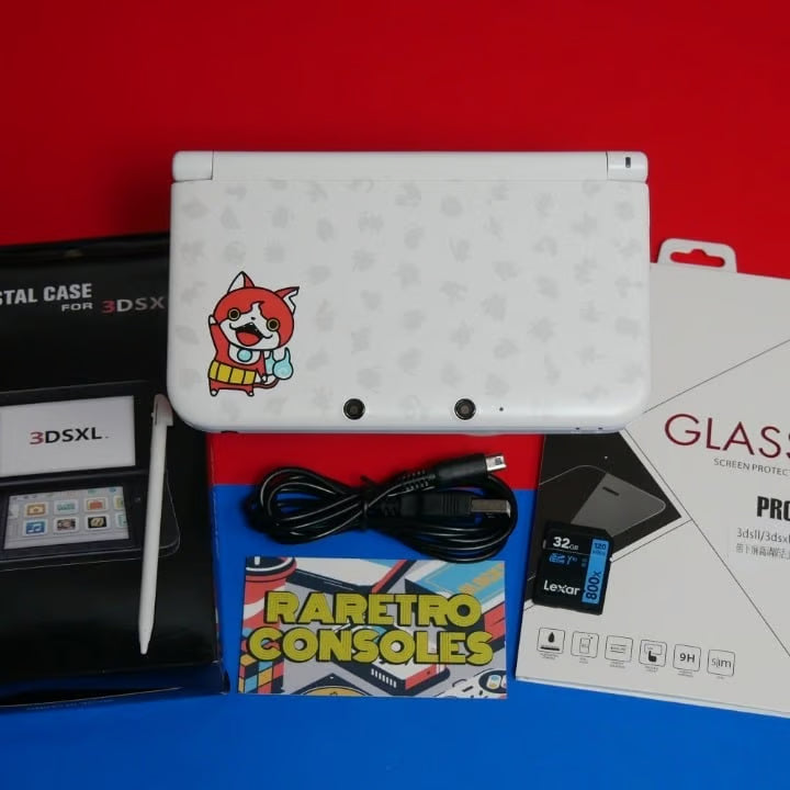 Nintendo 3DS XL Yo kai Watch Jibanyan W/ Charger, Stylus, 60+ Games & More!