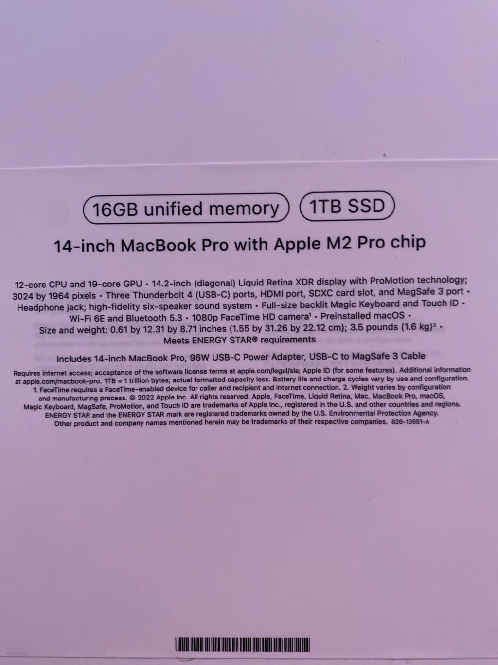macbook pro m2 pro 14 inch 1M58