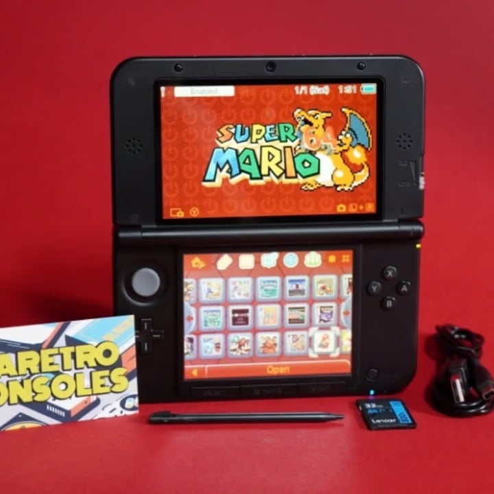 Nintendo 3DS XL Pok茅mon Center Charizard Edition W/ 32GB, Charger & 70+ Games